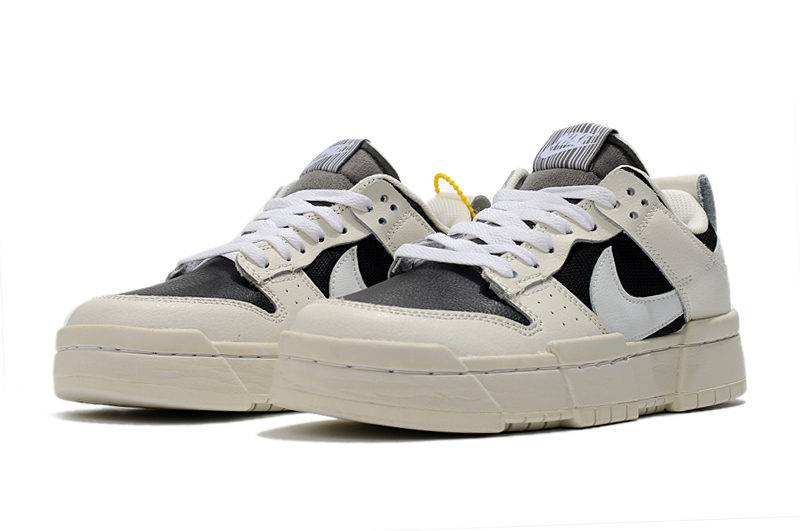 2021 Nike Dunk Low Disrupt Black White For Women